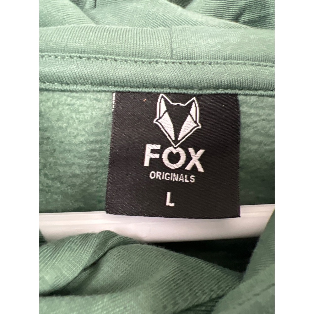 Fox Originals Hoodie Mens Large Green Amsterdam Biketown Embossed Bicycle New - Picture 2 of 12